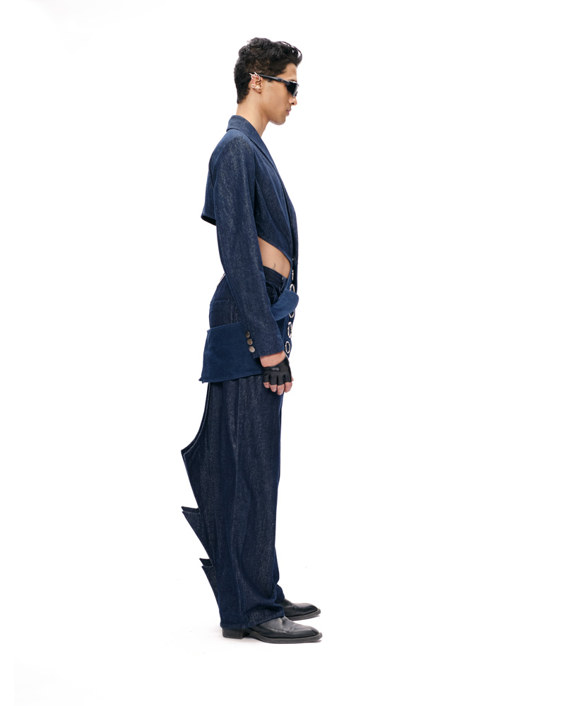 Undone Blazer — Blue - Image 3