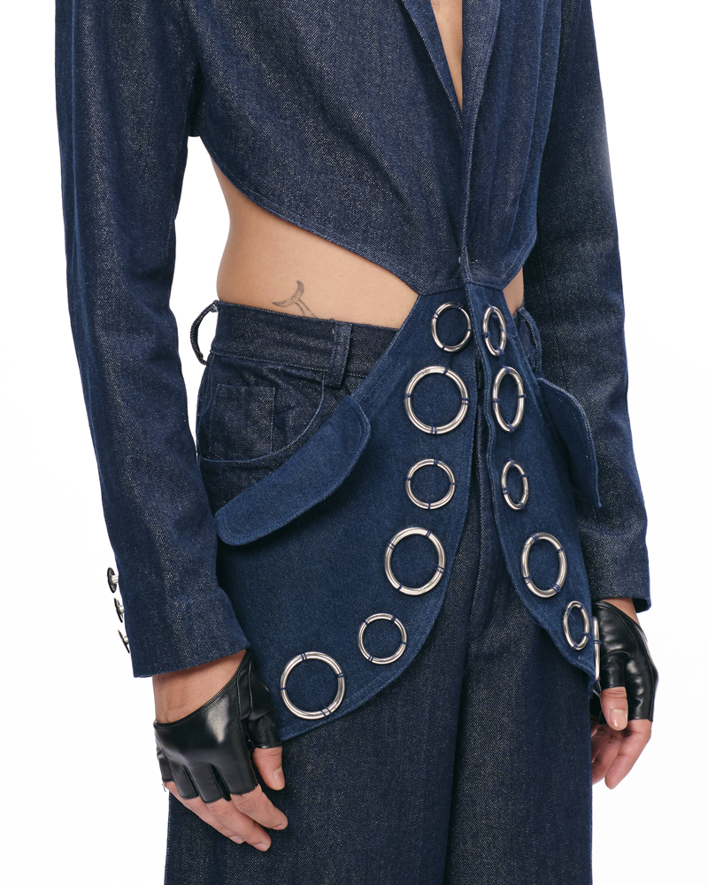 Undone Blazer — Blue - Image 2